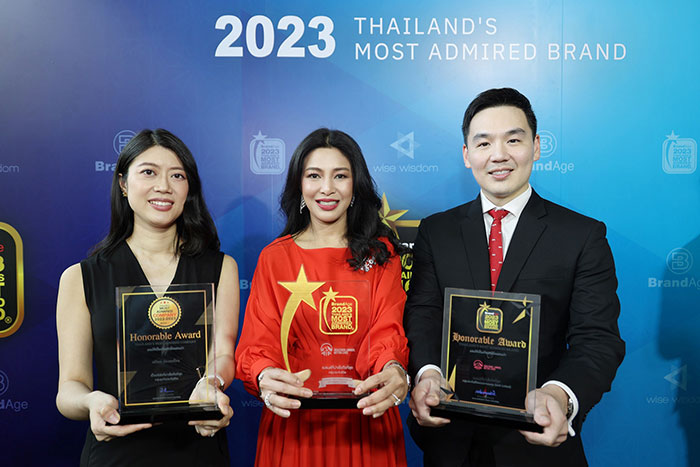 เอไอเอ ประเทศไทย คว้า 3 รางวัลสุดยอดแบรนด์และบริษัทที่น่าเชื่อถือ  จากเวที 2022-2023 Thailand's Most Admired Company และ 2023 Thailand's Most Admired Brand  โดยนิตยสาร BrandAge