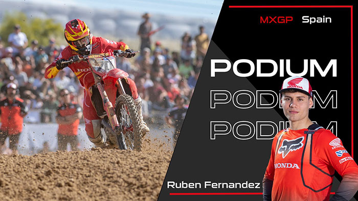 “รูเบน เฟอร์นานเดซ” บิด Honda CRF450R คว้าโพเดียมโฮมเรซ รั้งท็อป 3 โลก ศึก MXGP 2023 สนาม 6 สเปน