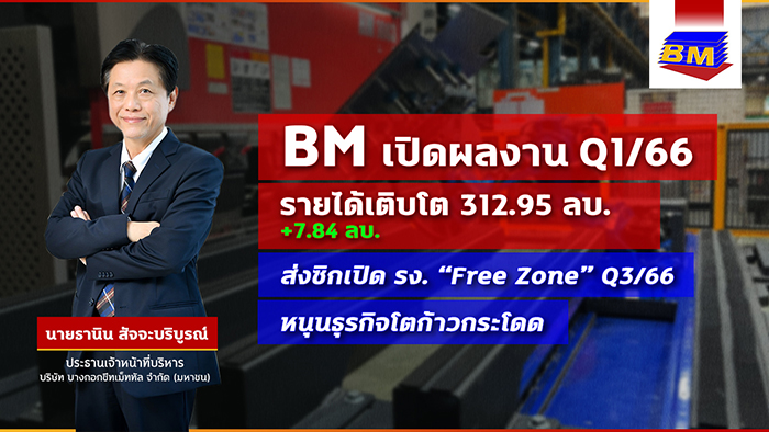 BM โกยรายได้ Q1/66 ทะลุ 300 ล้านบาท