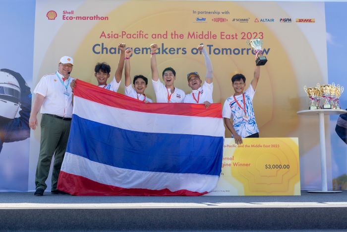 เยาวชนไทยคว้าแชมป์รถต้นแบบประหยัดพลังงาน จากสนามแข่งขัน Shell Eco-marathon Asia Pacific and Middle East 2023