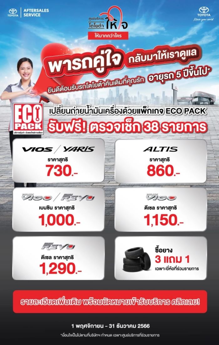 โตโยต้า ถนนสีขาว รณรงค์ลดการใช้ความเร็วในการขับขี่ เสริมสร้างความสุข ให้ถนนทุกสายเป็นถนนสีขาว ปลอดอุบัติเหตุ ในเทศกาลปีใหม่ 2567