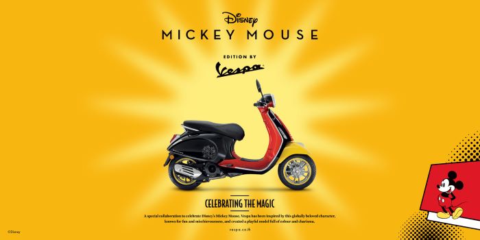 Vespa เปิดตัว Disney Mickey Mouse Edition by Vespa  คอลแลปจากสองสุดยอดแบรนด์ที่เป็นขวัญใจคนทั้งโลก