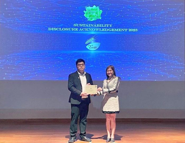 TMILL  รับรางวัลเกียรติคุณ Sustainability Disclosure Award 2023  จากสถาบันไทยพัฒน์  ต่อเนื่อง 4 ปีซ้อน