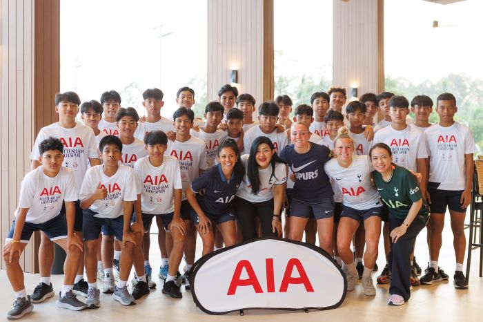 เอไอเอ ประเทศไทย จัดกิจกรรม AIA Tottenham Hotspurs Football Elite Camp 2024  คัดเยาวชนนักฟุตบอลโครงการช้างเผือก โรงเรียนอัสสัมชัญธนบุรี  เก็บตัวพัฒนาศักยภาพการเรียนรู้เพื่อเป็นนักฟุตบอลมืออาชีพ