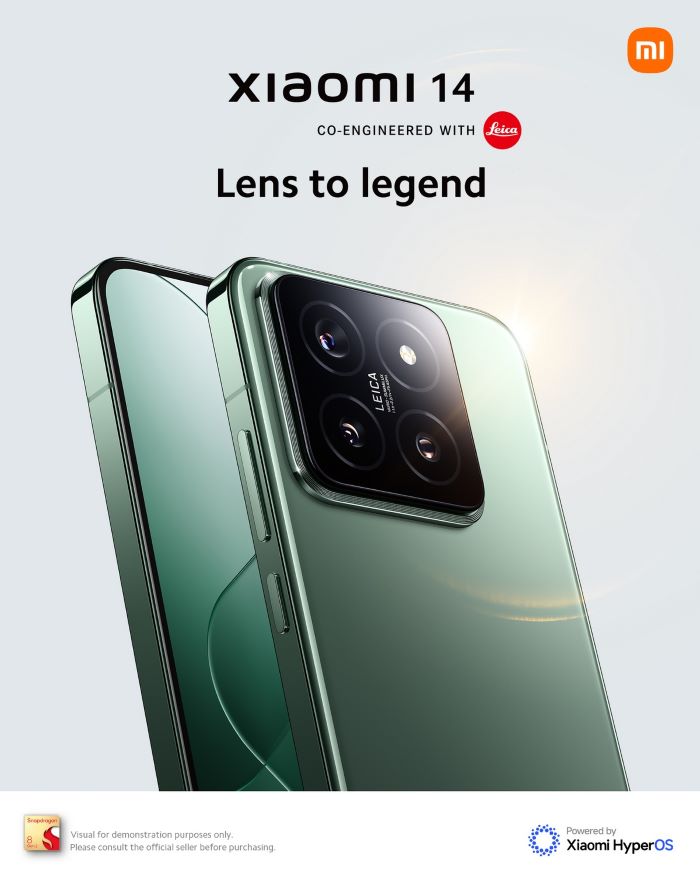 เสียวหมี่เปิดตัว Xiaomi 14 Series ชูจุดเด่น Next-Generation Leica Optics  ขับเคลื่อนด้วย Xiaomi HyperOS พร้อมเปิดตัวกลุ่มผลิตภัณฑ์ AIoT อีกมากมาย