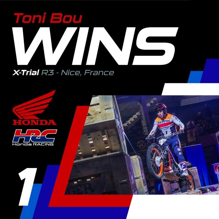 “Repsol Honda” ฟอร์มแกร่ง! “โทนี่ โบ” คว้าชัยชนะ X-Trial Nice ฝรั่งเศส ขึ้นทะยานแชมป์ X-Trial 2024 ติดต่อ 3 สนามรวด!