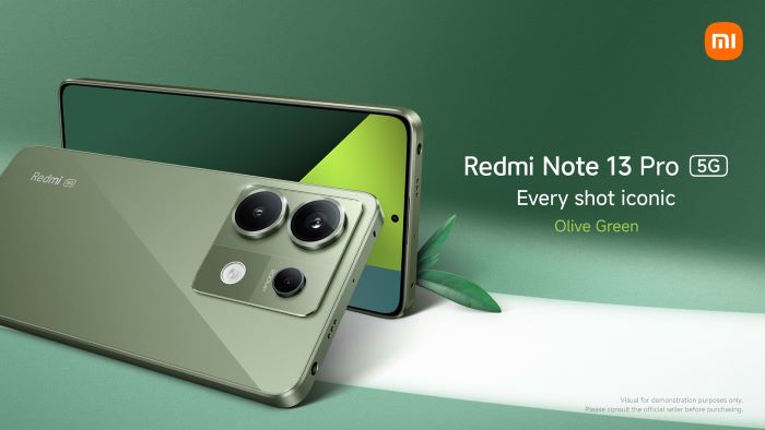 Redmi Note 13 Pro 5G ให้คุณโดดเด่นไปกับสีใหม่ ‘Olive Green’  วางจำหน่ายอย่างเป็นทางการในประเทศไทยแล้วในราคาเพียง 12,990 บาท!