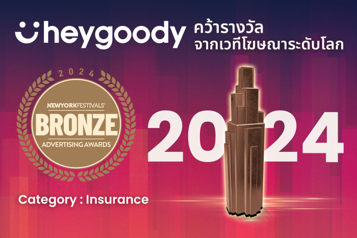 heygoody คว้ารางวัล จากเวที New York Festivals Awards 2024  ในฐานะแบรนด์นายหน้าประกันดิจิทัล ที่เข้าใจลูกค้ากลุ่ม Introverts