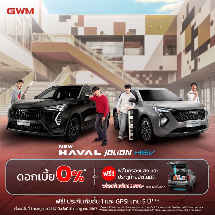 สายสปอร์ต กดทั้ง Like ทั้ง Love การันตีความว้าวเกินคุ้ม กับ 5 เรื่องสุดจึ้งของ New HAVAL JOLION Sport รถเอสยูวีไฮบริดที่มาแรงและคุ้มค่าคุ้มราคาในขณะนี้