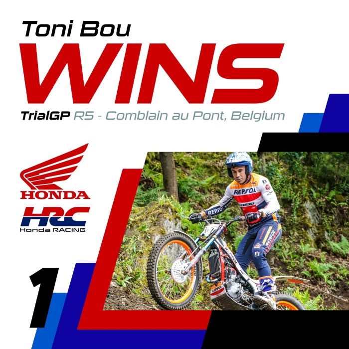 ตอกย้ำ Repsol Honda Team สุดแกร่ง! ครองจ่าฝูง ยืนโพเดียมที่ 1 และ 2 TrialGP สนามที่ 5 ประเทศเบลเยียม