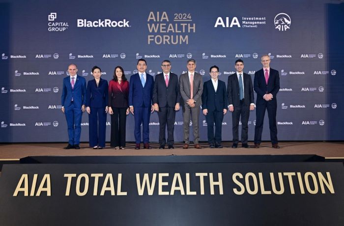 เอไอเอ ประเทศไทย จับมือพันธมิตรด้านการลงทุนระดับโลก จัดงานเสวนา  AIA Wealth Forum 2024: Higher for Longer vs Longer for Higher  ก้าวข้าม…ความผันผวน มุ่งสู่ศักยภาพการเงินที่ยั่งยืน