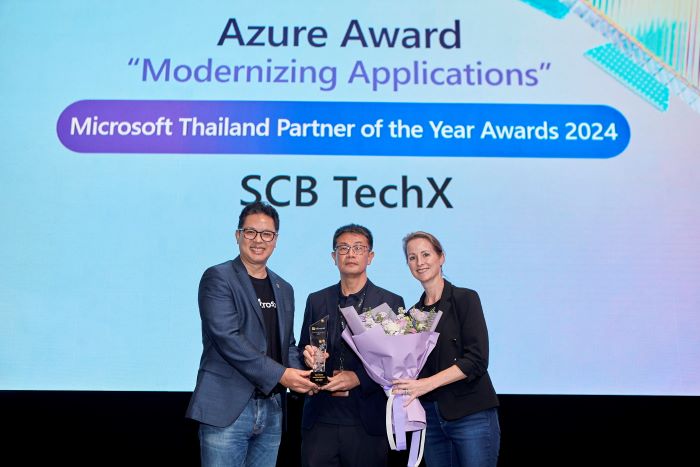 SCB TechX คว้ารางวัล “Azure Award” จากเวที Microsoft Thailand Partner of the Year Awards 2024 พร้อมขับเคลื่อนองค์กรสู่บริษัทเทคโนโลยีชั้นนำในภูมิภาค