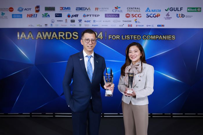 “ทีทีบี” คว้า 2 รางวัลจากเวที IAA AWARDS for Listed Companies 2024  ตอกย้ำศักยภาพผู้บริหารที่โดดเด่น พร้อมนำพาองค์กรเติบโตอย่างมีธรรมาภิบาล โปร่งใส และยั่งยืน