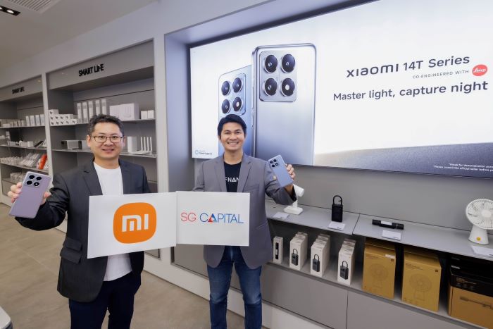 เสียวหมี่ ประเทศไทย ร่วมกับ เอสจี แคปปิตอล  ให้คุณเป็นเจ้าของสมาร์ทโฟน Xiaomi 14T Series ด้วยโปรแกรม SG Finance+